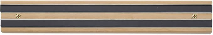 HIC Kitchen Magnetic Knife Holder and Tool Storage Bar, Wood, 12-Inches, 12 inch by HIC