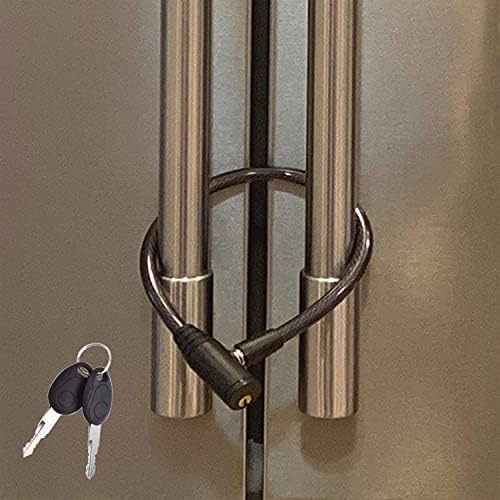 Child-Proof Refrigerator Lock for Kids & Adults - Lock for French Door Fridge and Cabinet (Regular, Black - 1 Pack) - Image 2