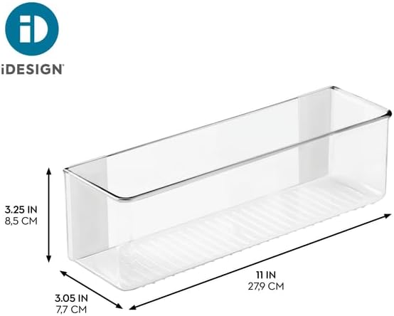 iDesign Adhesive Organizer Bin, Clear | Damage-Free Hanging, For Kitchen, Bathroom, or Office - Image 6