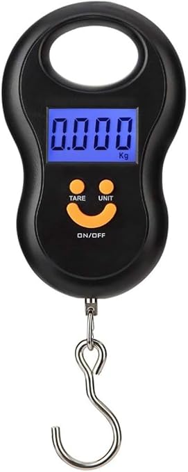 SmileScale Oversized Digital Luggage Scale – Large Backlit Display, 110lb/50kg Capacity – Heavy-Duty Travel Baggage Weight Checker with Big Grip for Suitcases, Parcels, and More by TIFTEN