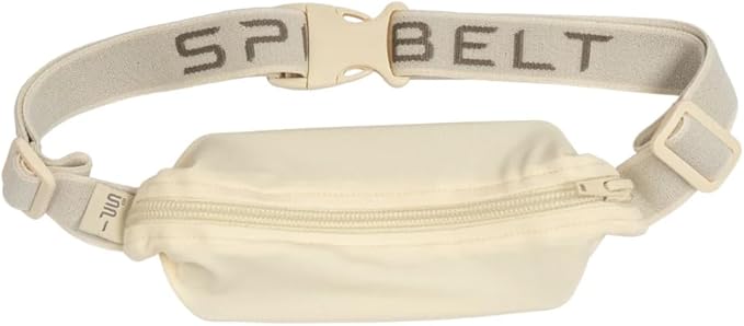 SPIbelt Running Belt Original Monochromatic for Women Men, Phone Holder for Running, Running Fanny Pack, Holder for Phone, Running Waist Pack, Adjustable Waist, [Fits All Phones]. Toasted Sesame by SPIbelt