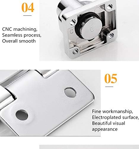 2 Packs Keyed Locks Twist Knob Locking Hasp for Small Doors, Cabinets and More,Stainless Steel Steel, Catch Latch Safety Lock with Keys (4inch, Silver) - Image 3