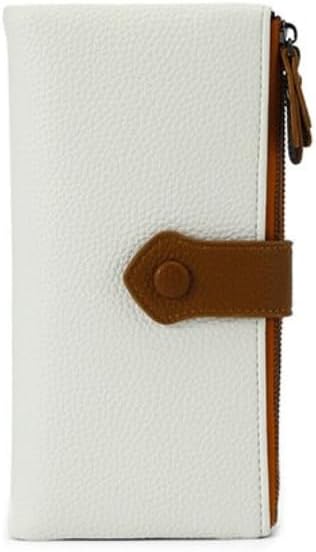 Women Slim Wallet Rfid Blocking With Passport And Credit Cards Holder Purse For Minimalist Soft Leather Zipper Monederos (white) by Unknown