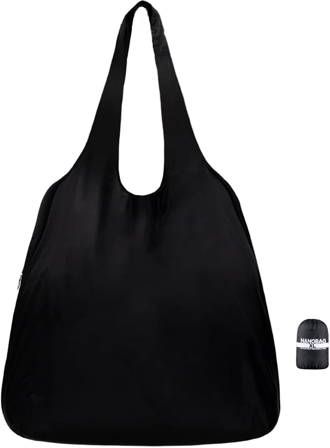Nanobag XL 25L Tote Foldable Packable Reusable Grocery Shopping Bag | 1.05 oz Premium Portable Collapsible Extra Large Pocket-Sized for Everyday Use, Beach & Travel by Nanobag