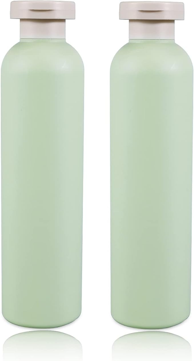 8.8oz Squeeze Bottles with Flip Cap, Refillable Plastic Travel Bottles for Creams, Lotion, Shampoo, Conditioner (2 Pcs) by UMETASS