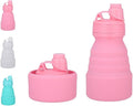 Collapsible Water Bottles 17oz, BPA-Free Silicone, Leak-Proof Foldable Reusable Bottle - Perfect for Travel Sports Gym Hiking Camping Cycling for men and women by VadoWorld