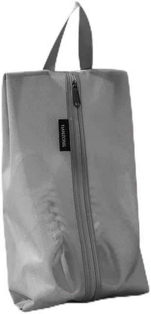 VUSIGN Travel Shoe Bag, Water-Resistant Shoe Pouch for Gym and Sport, Odor-Resistant Soccer Cleats Bag (Gray, 4-Pack) by VUSIGN