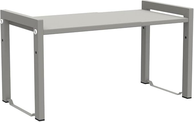 Expandable Cabinet Shelf Organizer 16-26" L Stackable Kitchen Counter Shelf Rack Stand Sink Riser Countertop Storage White (Normal 7.9”D) - Image 5