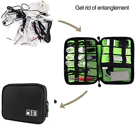 1pack Travel Electronics Cable Organizer Bag Portable Storage Case for Mobile Phone Hard Drive Cords USB Cables Charger Organizer - Image 5