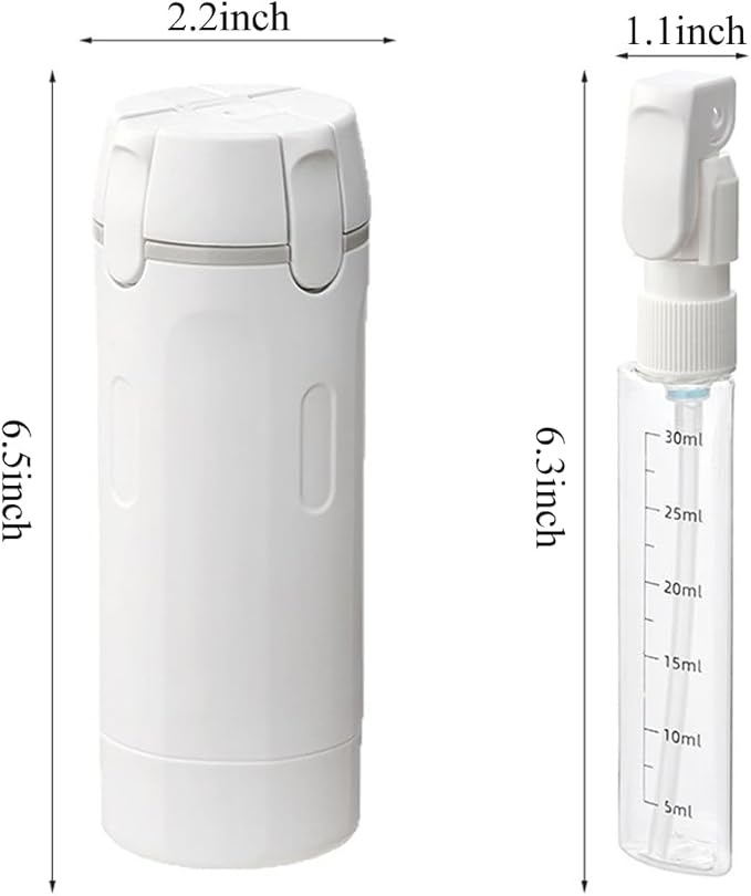 EdenEcho 4 in 1 Travel Dispenser, 4 Pack 30ML/1OZ Travel Bottles with Stickers for Toiletries, Leak Proof Travel Size Containers, Portable for Shampoo Lotion Conditioner Cream White - Image 2