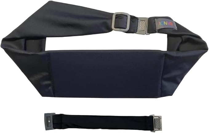 BANDI Plus Size Fanny Pack for Women - Travel-Ready Pocket Belt with Secure Hidden Money & Running Belt for Phone, Passport, Keys, & Medical Devices, Adjustable Fit, Comfortable (Black Solid) by BANDI