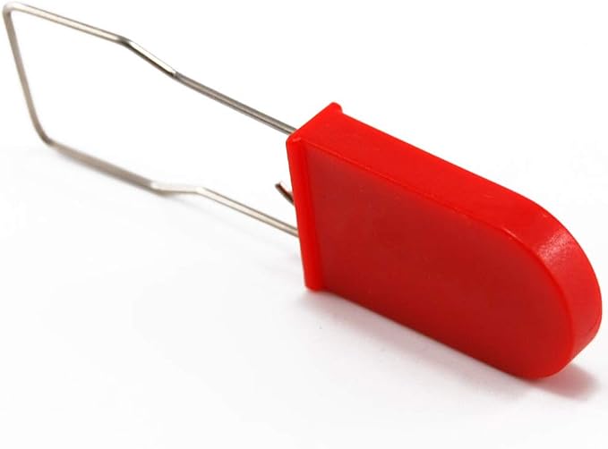 500pcs Security Metal Wire Padlocks, Plastic Security Seals Disposable Anti-Tamper Tag Locks with Numbered Anti Tamper Tag Hasps (Red, 500pcs) - Image 9