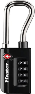 Master Lock Padlock, Set Your Own Combination TSA Accepted Luggage Lock, 1-5/16 in. Wide, 4696D, Black by Unknown