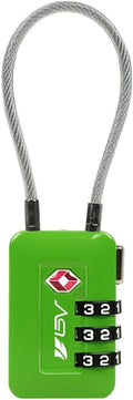 TSA Accepted Luggage Travel Lock, Set-Your-Own Combination Lock for School Gym Locker, Luggage Suitcase Baggage Locks, Filing Cabinets, Toolbox, Case (Green, 1 Pack) by BV