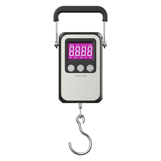 Klau Portable Rechargeable Luggage Hanging Scale,60 kg/120 lb, Black | Heavy Duty, Wide Handle, For Home Farm Hunting Outdoor by Klau