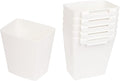 6 Pack Hanging Cup Holder for Rolling cart Accessories Hooks Little Hanging Buckets Hanging Storage Bins Craft Supplies for Rolling Utility Cart Slim Storage Cart (White) by AYVANBER