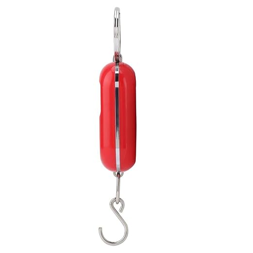 Mini Electronic Scale, Fish Weighing Scales Red Portable 25Kg/5G Hanging Scale Digital Pocket Key Chain Weight Hook Kitchen Food Weight Gauge Measuring Tools with Backlight for Home Farm Market - Image 9