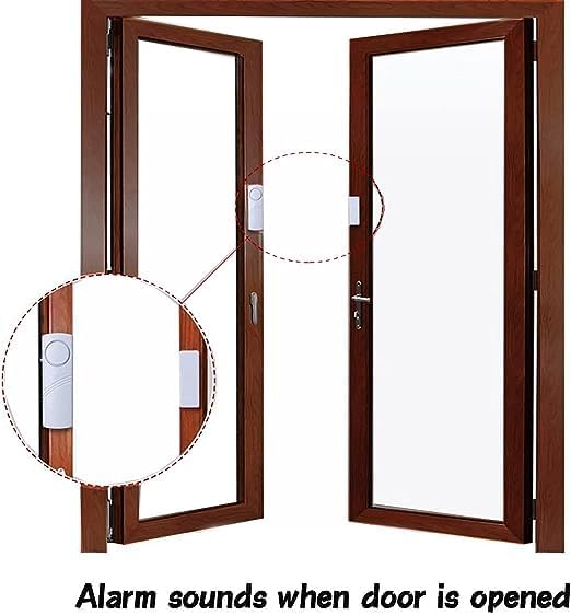 4 Pack Door Window Alarm, Magnetic Burglar Alert Sensor, Loud Door Alarms for Kids Safety, DIY for Home Security, Office Protection,Shopping Store AAA Battery - Image 4