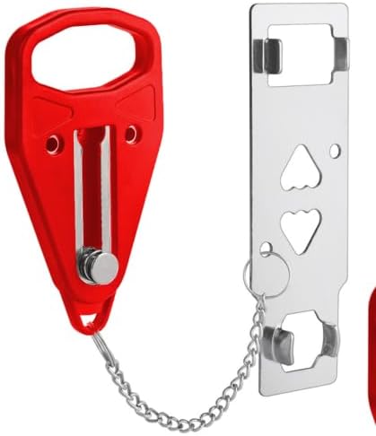 Portable Door Lock, Door Lock Self-Defense Security Device | Portable Door Locks for Travel Home, Apartment, Hotel, Living Motel, School Dorm, House for Open Inwards Door by Jaswill