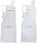 Survivor Filter Clear Collapsible Water Bottles - Travel, Hiking, Foldable, BPA-Free - 2 x by SurvivorFilter