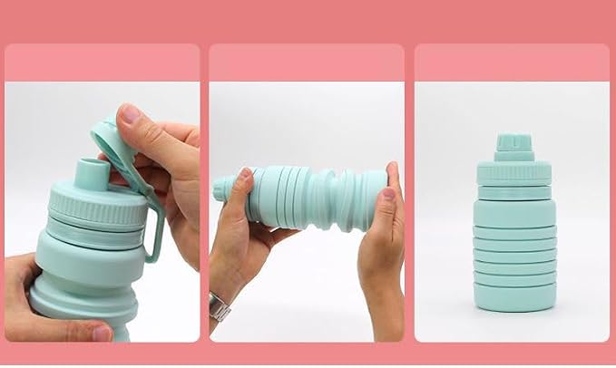 750ml Collapsible Silicone Travel Water Bottle – Foldable Portable Design, Food-Grade Material, Boiling Water Ready, Lightweight for Camping, Hiking and daily use (Green) 3.03 X10.91 IN - Image 6