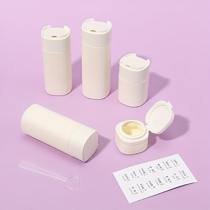 5pcs Travel Cream Dispenser Bottles Set Travel Bottles Toiletry Containers Set, TSA Approved, Travel Essentials - Image 5