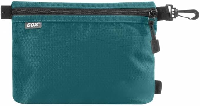 GOX Small Toiletry Bag for Men Bulk Cosmetic Bag Dopp Kit Carry On Zipper Pouch Organization Nylon Small Packing Sack Waterproof (Turquoise) by GOX