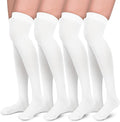 Aoliks Compression Socks for Women and Men 4 Pairs, Mild Support | Long Knee High Stockings for Nurses Running Travel Flying Pregnancy Athletic 15-20 mmHg by Aoliks