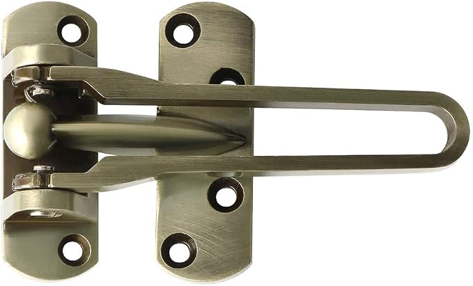 Alise Swing Bar Door Lock,Door Lock for Front Door and Inside Doors,Bronze | Security Door Guard Latch for Kids Safety Home Security,Hotel Latch Lock Front Door Child Lock - Image 6