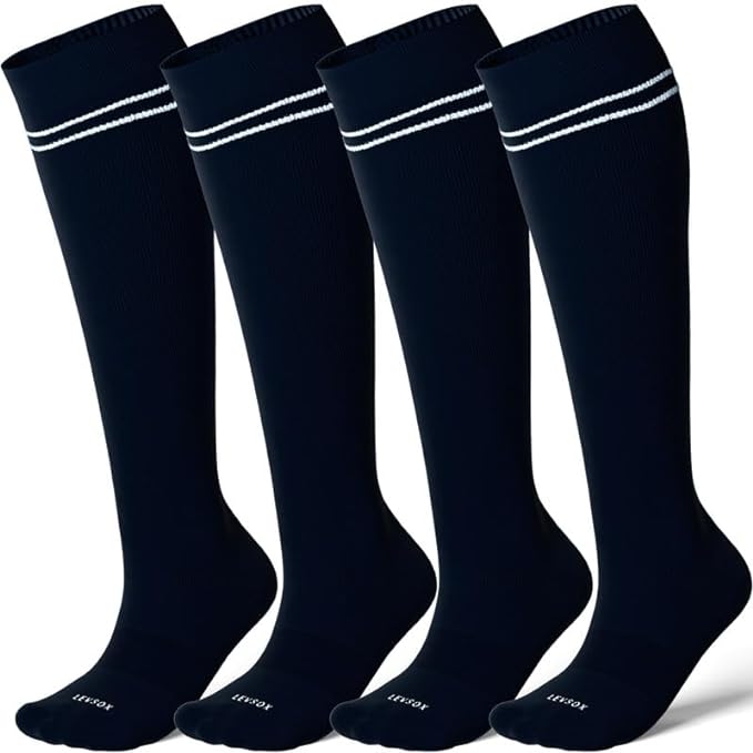LEVSOX Viscose Made from Bamboo Compression Socks for Pregnant Women 20-30 mmHg Knee High Cute Mens Supports Socks for Travel by Levsox