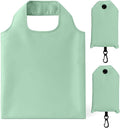 2 Pack Foldable Shopping Bag, Reusable Grocery Tote Bag, Green A | Waterproof Nylon, 35 Pounds Weight Capacity, Pocket Size Carrier by Unknown