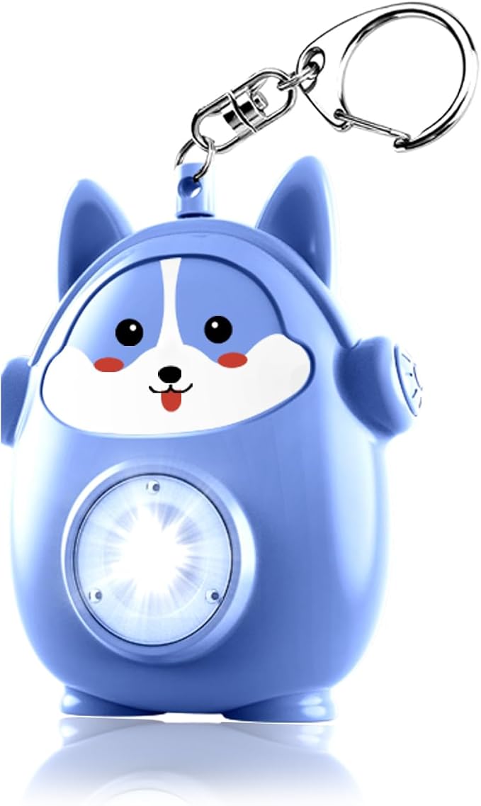 Personal Safety Alarm for Women - 130dB Self Defense Keychains Siren with LED Strobe Light, Personal Emergency Security Safe Devices Key Chain Alarms for Children (Blue) - Image 8
