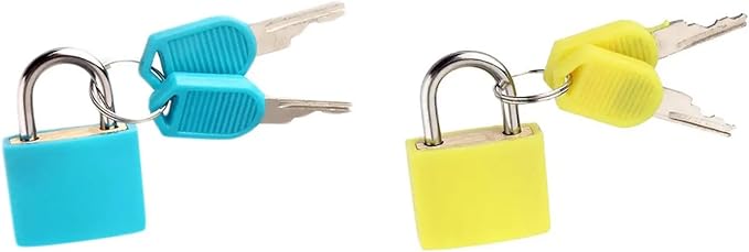 2 Pack TSA Approved Luggage Locks - Suitcase Padlocks with Keys, Travel Baggage Locks for School Gym Lockers, Laptop Bags & Outdoor Gear (Sky Blue + Yellow) - Image 6