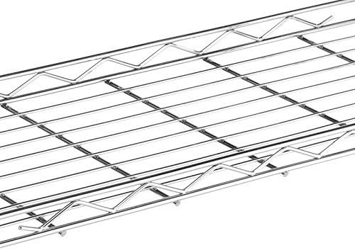 Whitmor 3 Tier Shelving Unit, Metal Storage Shelves, Adjustable Heavy Duty Shelf with Wheels , 400 lbs Capacity per Shelf, 1200 lbs Total for Home, Garage, Workshop, 23"L x 13"W x 30"H, Chrome - Image 4