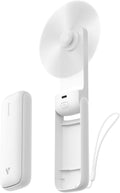Aecooly Slim Portable Fan, Thin Handheld Fan, USB Rechargeable | Mini Personal [24H Max Cooling Time], Battery Powered Small Foldable Pocket for Travel, Summer, Gifts for Women, Girls -White by Aecooly