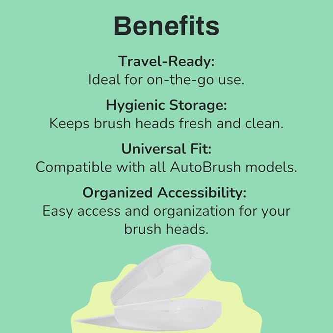 autobrush Brush Head Case, Travel Toothbrush Protector, Fits All Kids and Adults - Image 3