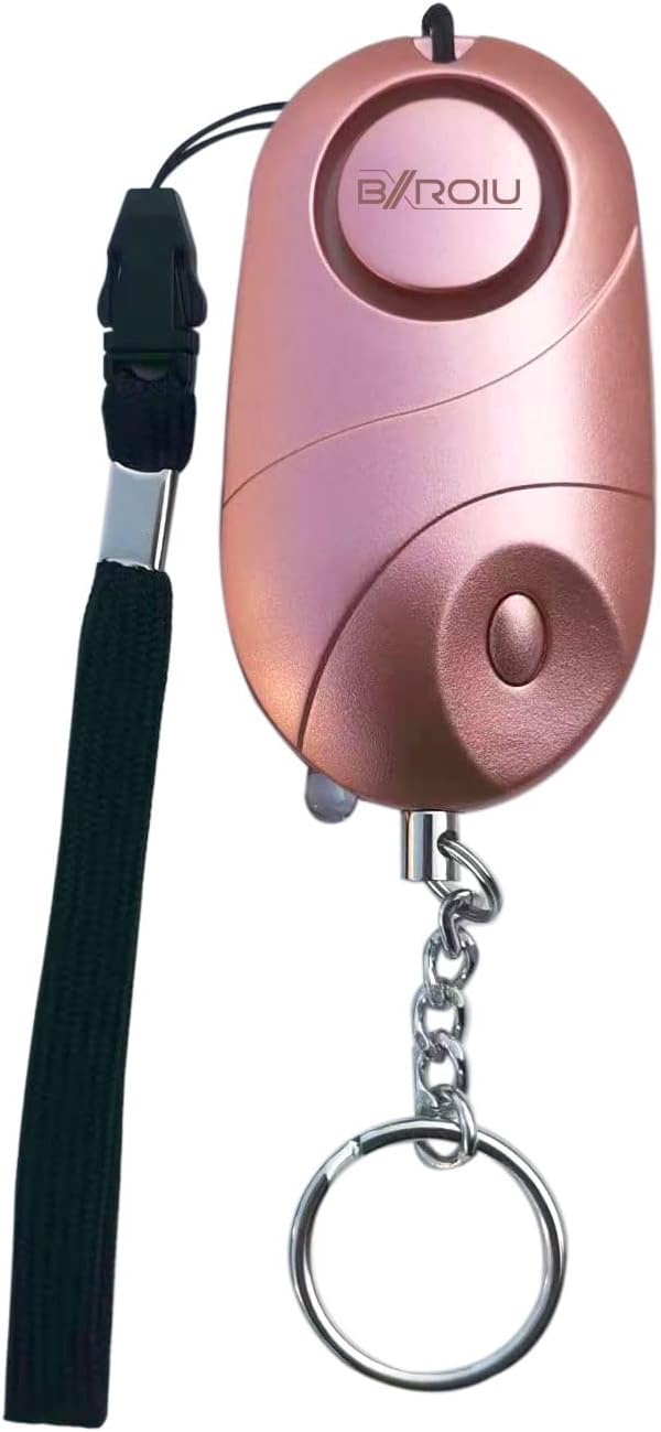 BXROIU 2 Pack Personal Safety Alarm for Women (Rose Gold + Black) | Loud Keychain Emergency Alarm with LED Light, Portable Safety Siren for Walking, Travel, Jogging & Night Safety - Image 9