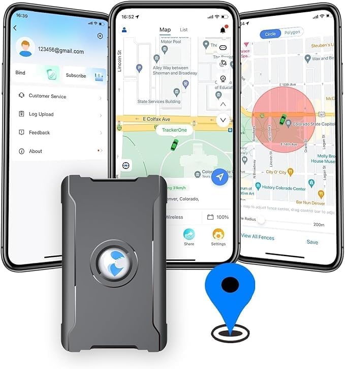 4G GPS Tracker for Vehicles, up to 1 Months Battery Life 6000mah, Subscription Needed, 10S Realtime Tracking, Geo-Fence, Strong Magnetic Car Tracker Device Hidden Tracking Devices for Cars Motorcycles by WanWayTech