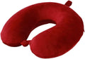 Travel Pillow,100% Pure Memory Foam U Shaped Neck Pillow,Super Lightweight Portable Headrest Great for Airplane, Car,Home,Office,Sleeping Rest (Wine red) by Far+win