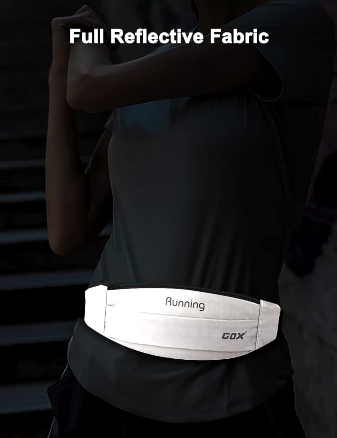 Gox Fanny Pack For Men Running Pouch Belt,Phone Holder Waist Pack Sport Hiking Walking Traveling (silver) - Image 5
