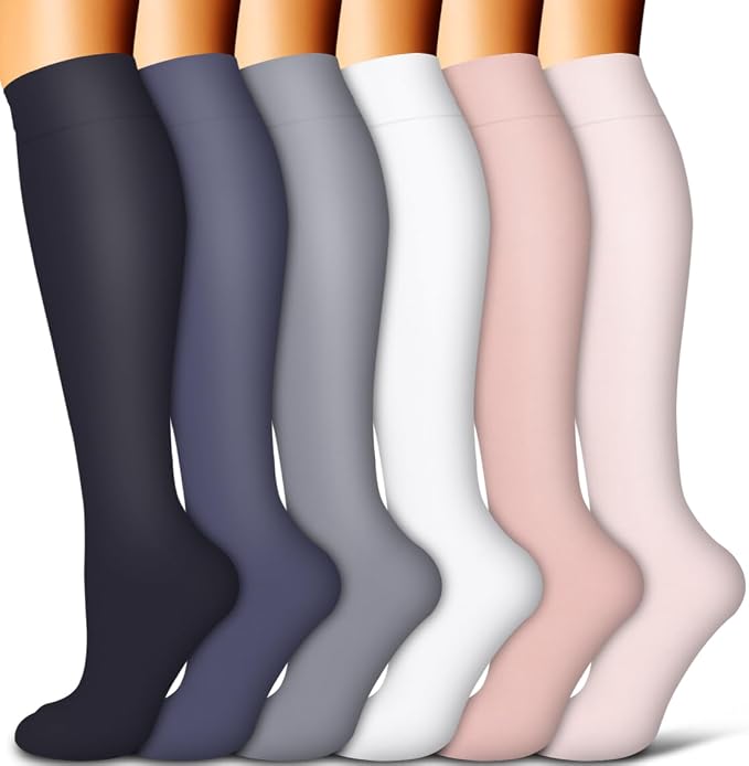 COOLOVER Copper Compression Socks for Women and Men(6 Pairs)-Best Support for Running, Athletic, Travel by COOLOVER