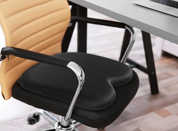 Type S Comfort Gel Seat Cushion 2 Pack, Gel Enhanced Memory Foam Seat Cushion for Office Chair, Car Seat, Tailbone Pain Relief, Sciatica & Back Pain Relief, Portable and Machine Washable - Image 5