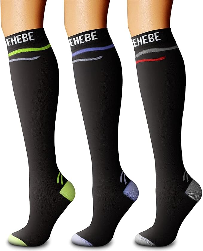 CHARMKING Compression Socks for Women & Men Circulation (3 Pairs) 15-20 mmHg is Best Support for Athletic Running Cycling by CHARMKING