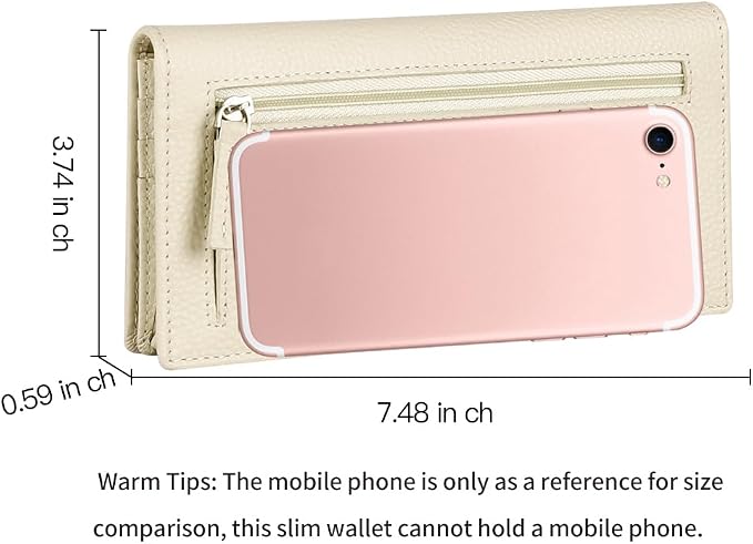 GOIACII Wallets for Women RFID Blocking Ultra Slim Leather Credit Card Holder Clutch - Image 4