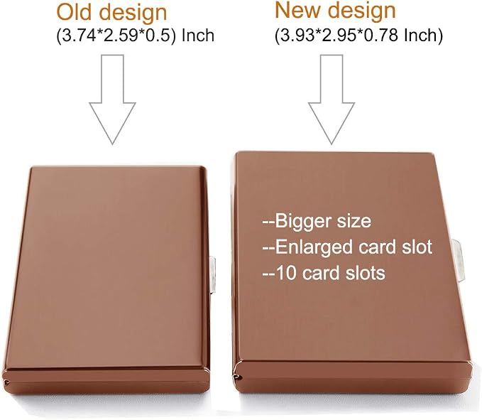 RFID Credit Card Holder Protector Metal Credit Card Wallet Business Card Holder for Men Women Gift Box Package (Copper) - Image 6