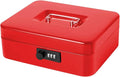 Jssmst Large Cash Box with Combination Lock – Durable Metal Cash Box with Money Tray Red(9.8 x 7.9 x 3.5), SM-CB07003L by Jssmst
