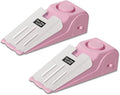 HNHMT 2 Pack Portable Door Stop Alarm, Door Stopper with 120db Loud Security Alarm, Travel Door, Doorstops Wedge Sensors Security Devices for Traveling Apartment Hotel and Home (Pink) by HNHMT