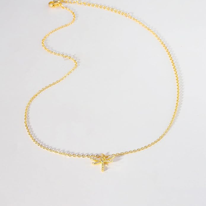Gold Necklace for Women, Dainty Charm Pendant Necklace Jewelry Gift | 14K Gold Plated, Cute, Delicate, Adults, Non Tarnish, Hypoallergenic, Accessories - Image 4