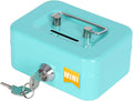 Cash Box with Lock Small Cute Coin Lock Box with Money Slot Mini Portable Winners Bank Safe Box 4.5"x3.4"x2.4" Green by Crinwaki