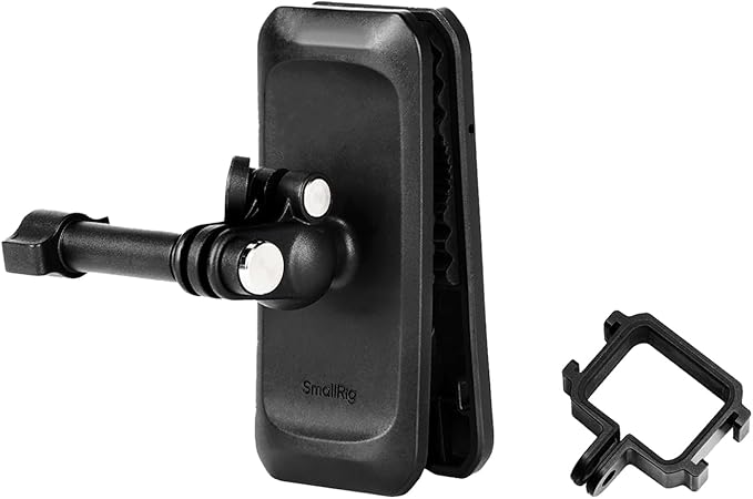 SMALLRIG Magnetic Backpack Strap Clip Mount w Cage for DJI Pocket 4P 4 3 | for Action 6/5 Pro/4/Nano, for Insta360 X5/X4/X3/Ace Pro 2, for GoPro Hero 13/12/11, with Ball Head Mantis Hook - 6052 by SmallRig